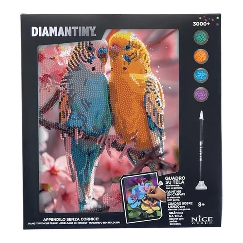 Cuadro Diamantiny Animals Periquitos Pintura Números 96579 - Imagen 2