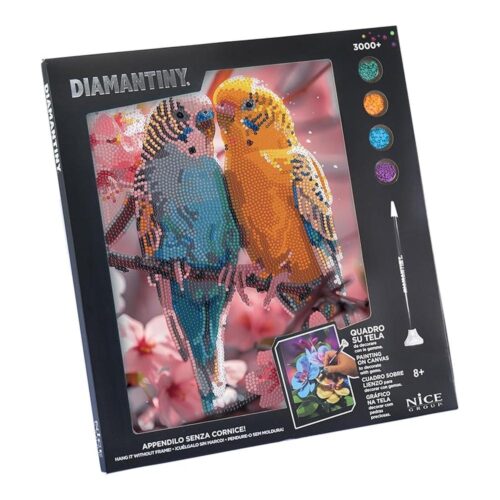 Cuadro Diamantiny Animals Periquitos Pintura Números 96579