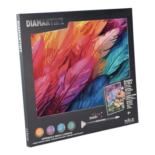 Cuadro Diamantiny Full Colors Plumas Pintura Números 96584