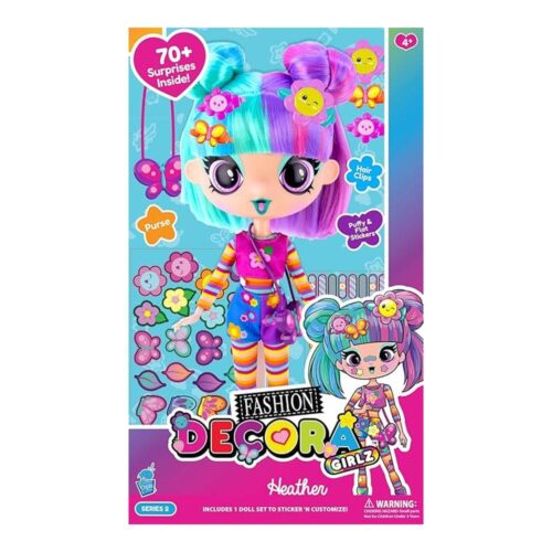 Muñeca Decora Fashion Heather 30 cm Accesorios Pegatinas Personalizables D1043