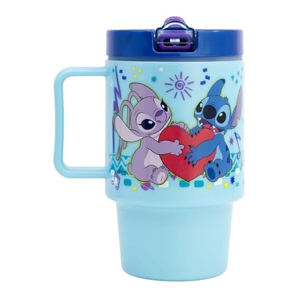 Stor Taza Plástico Tapa 530 ml Stitch Vaso con Tapa 75056 - Imagen 2
