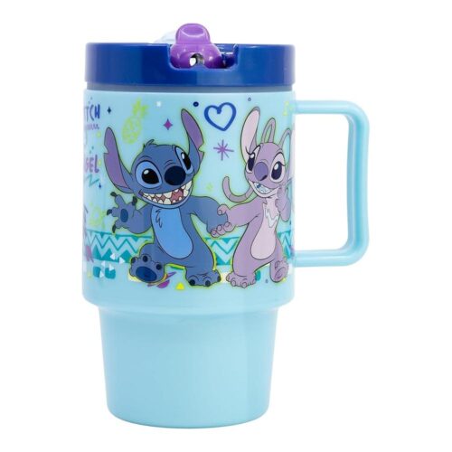 Stor Taza Plástico Tapa 530 ml Stitch Vaso con Tapa 75056