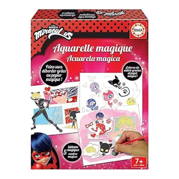 Manualidades Miraculous Lady Bug Educa 5 Cuadros Acuarelas 18930