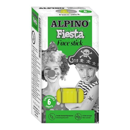 Maquillaje Face Stick Alpino Amarillo Pintura Cara Lavable DL000086