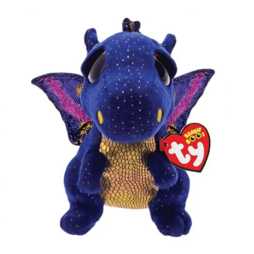 Peluche TY Beanie Boos Saffire Dragón Azul – Muñeco Coleccionable TY-36879