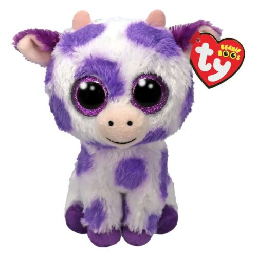 Peluche Ty Beanie Boos Ethel Vaca Manchas Violeta – Coleccionable TY-37345