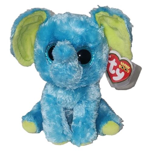 Peluche Ty Beanie Boos Trunkles Elefante Azul – Muñeco Coleccionable TY-37359
