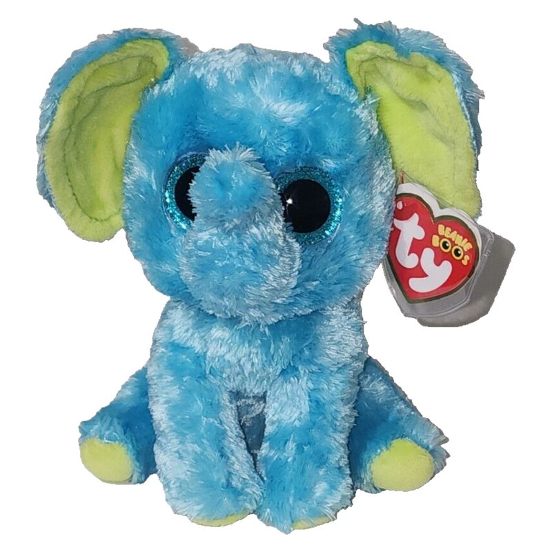 Peluche Ty Beanie Boos Trunkles Elefante Azul - Muñeco Coleccionable TY-37359