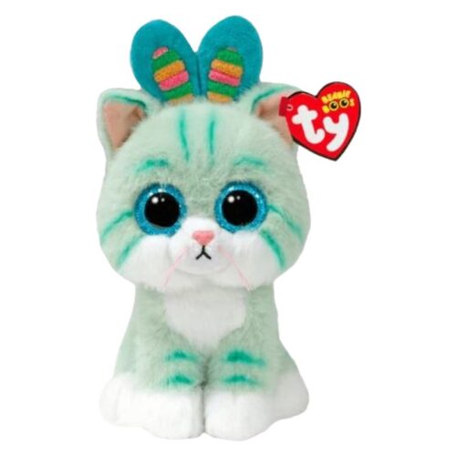 Peluche Ty TY Beanie Boos Gumdrop Gato Teal – Muñeco Coleccionable TY-37368