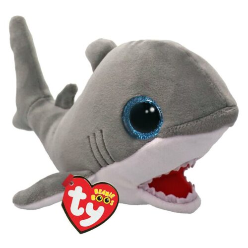 Peluche Ty Finnegan Shark Beanie Boos – Muñeco Coleccionable TY-37376