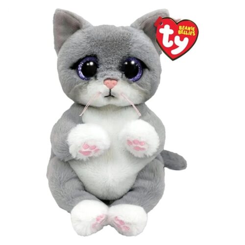 Peluche Ty Beanie Babies Bellies Morgan Gato Gris Coleccionable TY-41055