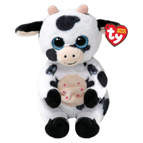 Peluche Beanie Bellies Herdly Vaca 15 cm – Muñeco Coleccionable TY-41287