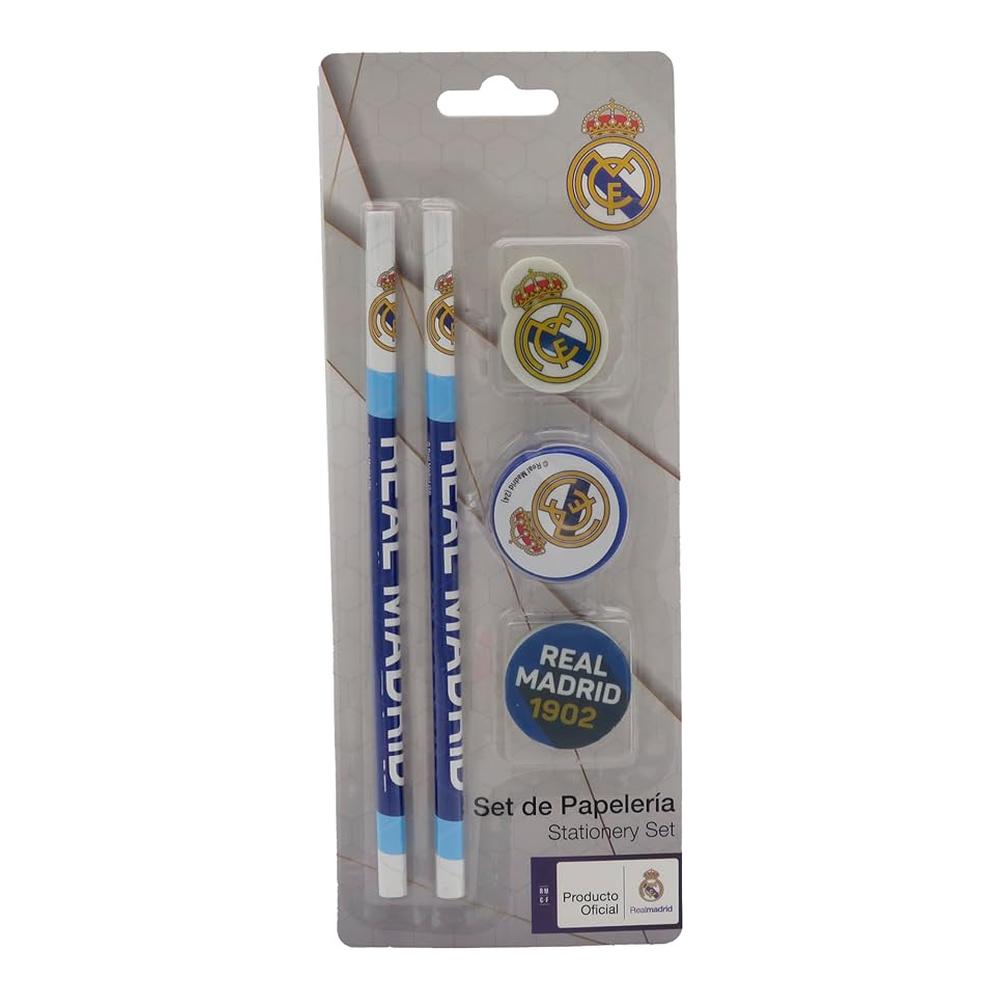 Set Papelería Real Madrid CyP Brands Sacapuntas Goma Lapiceros GS-719-RM