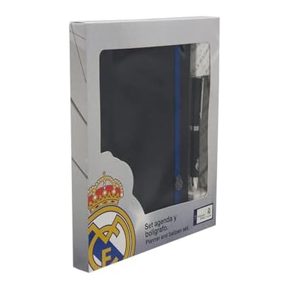 Set Agenda Bolígrafo Real Madrid CyP Brands Negro Oficial SET-300N-RM - Imagen 2