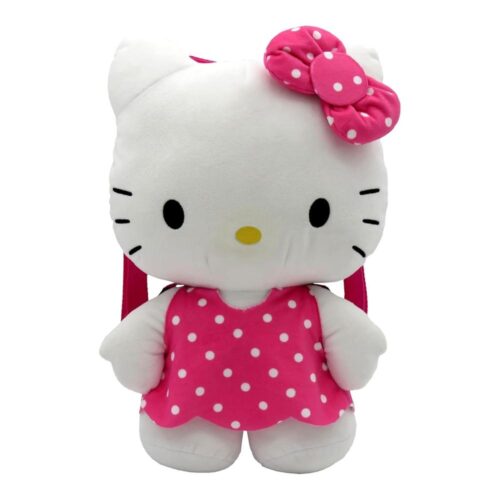 Mochila Peluche Hello Kitty Sanrio CyP Brands Blanco Oficial MC37-104HK