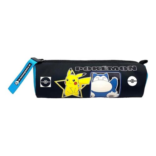 Estuche Cilíndrico Pokémon CyP Brands Material Escolar Negro PT20-11PK