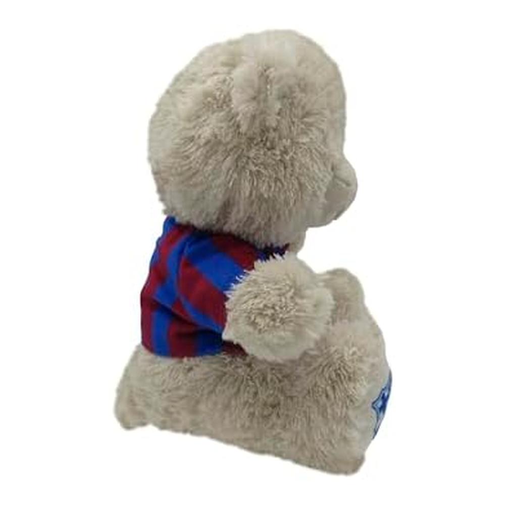 Osito Peluche FC Barcelona 20 cm Camiseta Fútbol Beige Oficial M93-02BC - Imagen 2