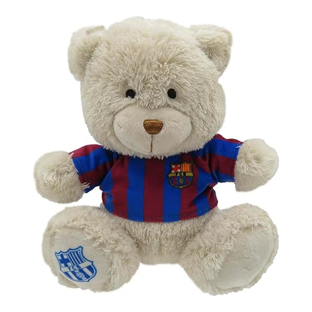 Osito Peluche FC Barcelona 20 cm Camiseta Fútbol Beige Oficial M93-02BC