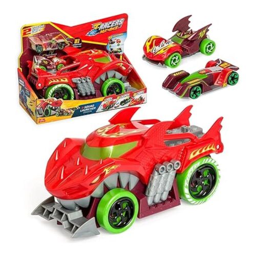 Camión Dragón Lanzador T-Racers Mix N Race Squad Launcher Dragon con 2 Vehículos Exclusivos 38925