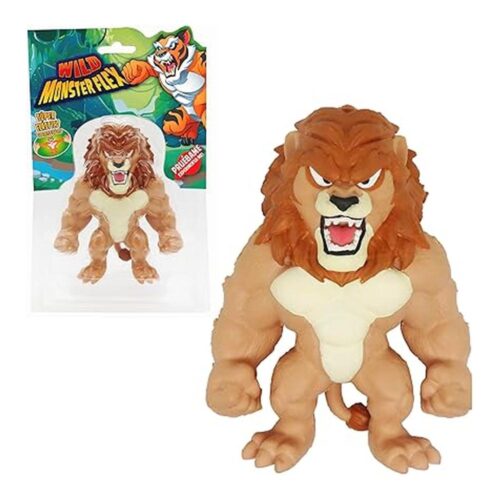 Muñeco Monsterflex Wild Monster King Leo Bizak Extensible 25 cm 64390011-6