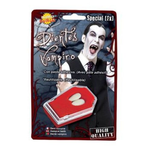 Colmillos de vampiro con adhesivo Guirca 2186