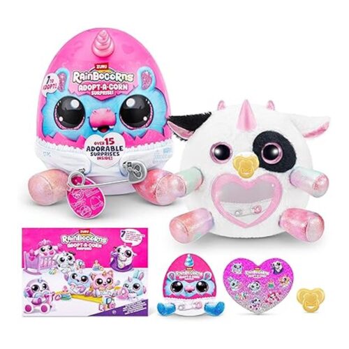 Peluche Adopt-A-Corn Surprise ZURU Cow Huevos Sorpresa 23.5 cm Bebé 92105-multicolor