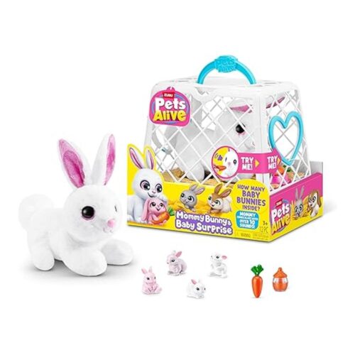 Peluche Pets Alive Mama Bunny Surprise ZURU Interactivo Sorpresa 9554