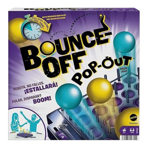 Mattel Games Bounce Off Pop-Out Juego de Mesa Familiar HKR53