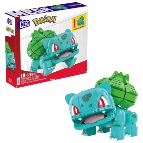 Mattel Mega Pokémon Bulbasaur Gigante figura de acción construible y articulada juguete de construcción 355 piezas HNT96