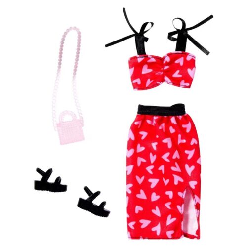 Conjunto Ropa Muñecas Barbie Mattel Accesorios Moda Infantil HYV23
