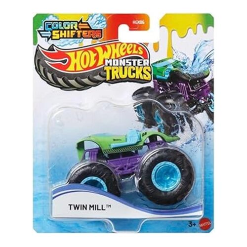 Hot Wheels Monster Trucks Twin Mill Color Shifter Escala 1:64 JDV94
