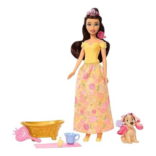 Muñeca Bella Disney Princesas Perrito Cambio Color Accesorios JFC42