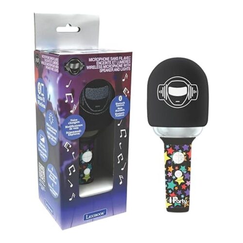 Micrófono Inalámbrico Lexibook iParty Altavoz Luces Voz Recargable MIC280