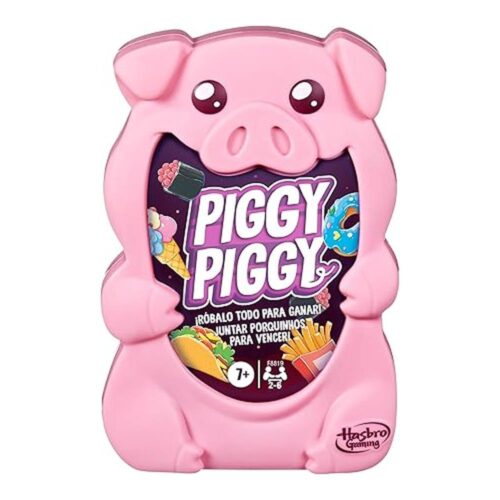 Hasbro Gaming Piggy Piggy Juego de Cartas Familiar 2-6 Jugadores F8819