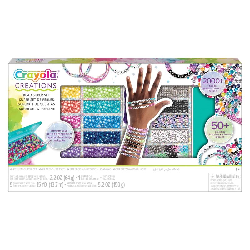 Crayola Creations súper set de letras y joyas para crear pulseras personalizadas 04-2922 - Imagen 2