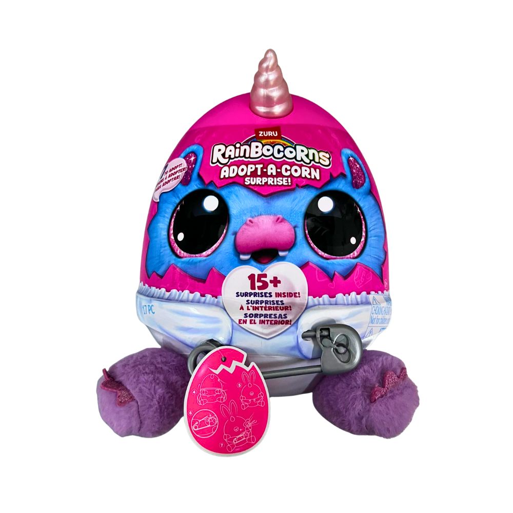 Peluche Adopt-A-Corn Surprise Lila Rainbocorns Jugatoys Peluche Coleccionable 92105