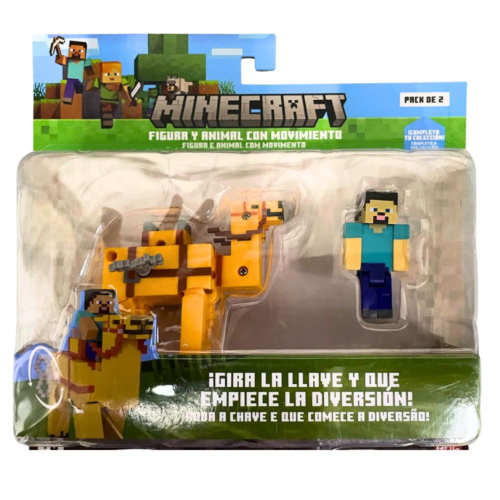 Minecraft Pack Figuras Steve con Camello Marrón 64110030-3
