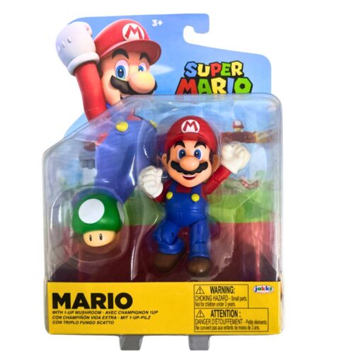 Super Mario Figura Mario con Seta Verde 52982