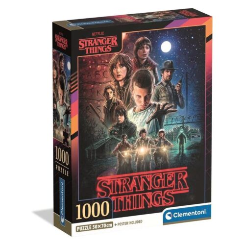 Clementoni Puzzle Stranger Things 1000 piezas con poster incluido 39978.9