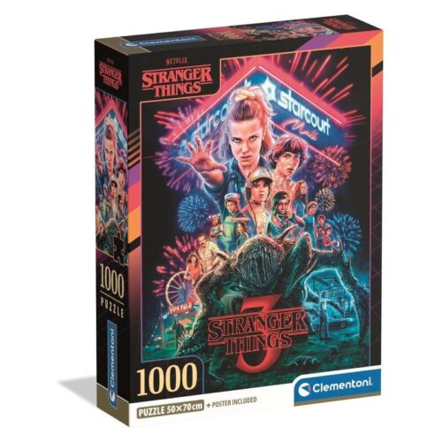 Clementoni Puzzle Stranger Things Starcount 1000 piezas con poster incluido 39979.6