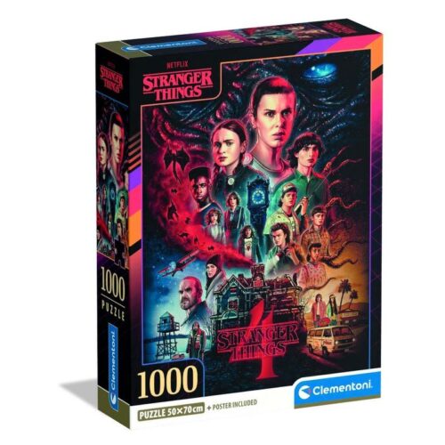 Clementoni Puzzle Stranger Things Personajes 1000 piezas con poster incluido 39980.2