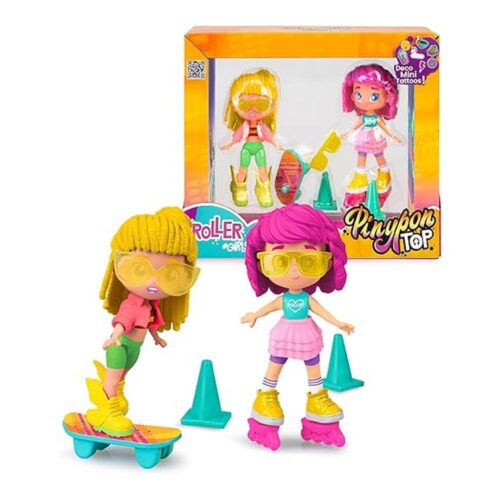 Set Pinypon TOP Roller Girls Patines Monopatín Accesorios PNN02000