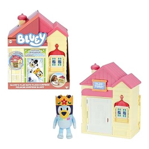 Peluche Sorpresa Bluey Play Date Plush Vestido Cebra Reina Pegatinas BLY99000