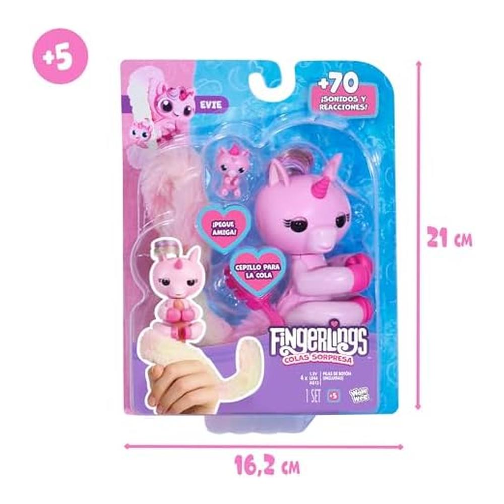 Bizak Fingerlings Unicornio Colas Sorpresa Interactivo con 70 Sonidos 3242 - Imagen 2