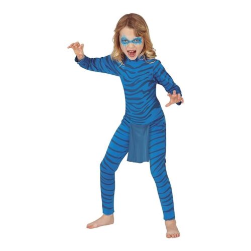 Disfraz Felino Azul Niños 5-6 Años Fiestas Guirca 77220