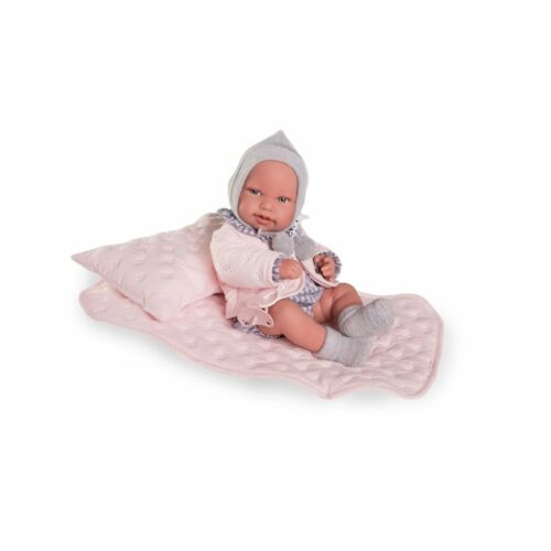 Antonio Juan muñeca recien nacida Pipa con manta acolchada rosa 42cm 50425