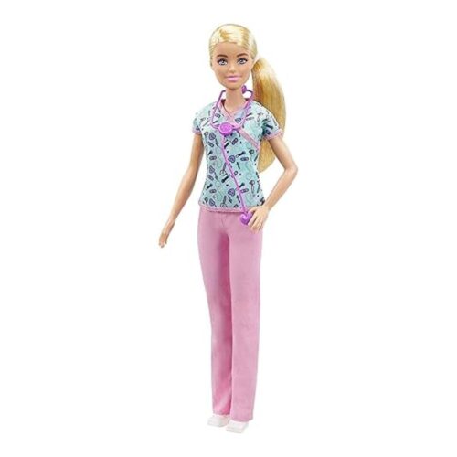 Mattel Barbie Quiero Ser Enfermera Muñeca Rubia con Accesorios GTW39