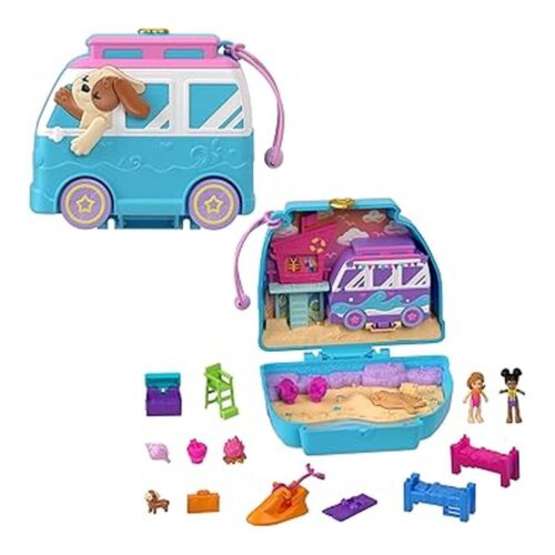 Mattel Polly Pocket Estuche Perrito Caravana Set de Juego HRD36