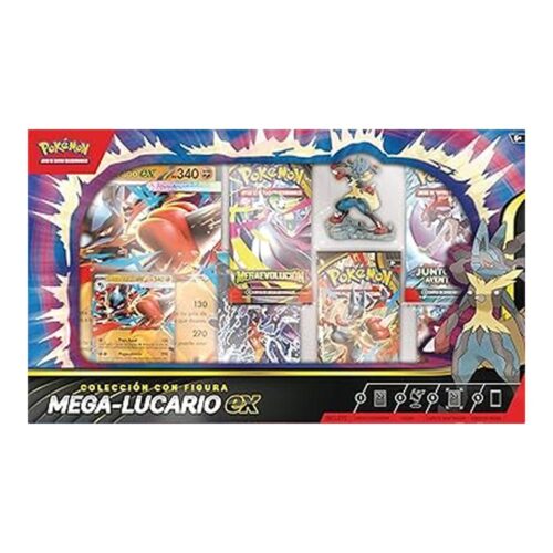 Pokémon Colección Mega-Lucario EX con Figura JCC PC10066