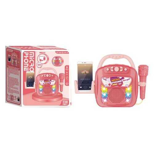 Altavoz con micrófono Bluetooh Star Party rosa 25297